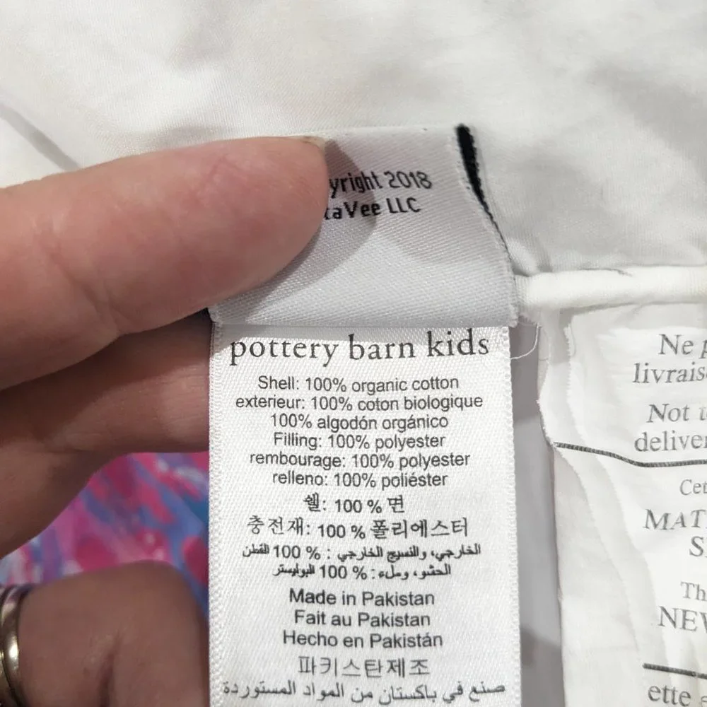 Pottery Barn Kids Etta Vee Butterfly Full Queen Comforter watercolor colorful‎